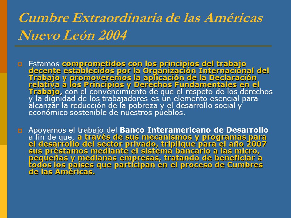 Cumbre Extraordinaria de las Américas Nuevo León 2004