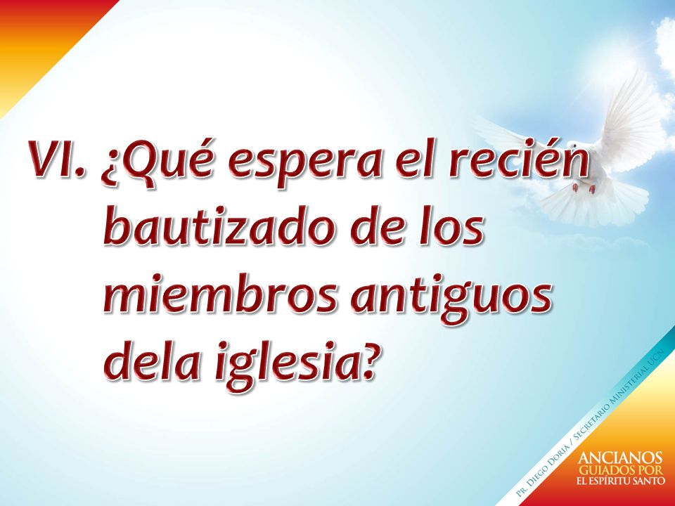 ¿Qué espera el recién bautizado de los miembros antiguos dela iglesia