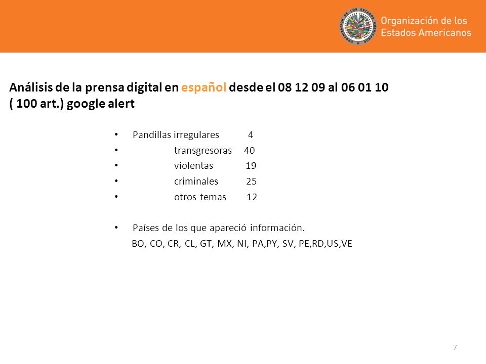 Análisis de la prensa digital en español desde el al ( 100 art.) google alert
