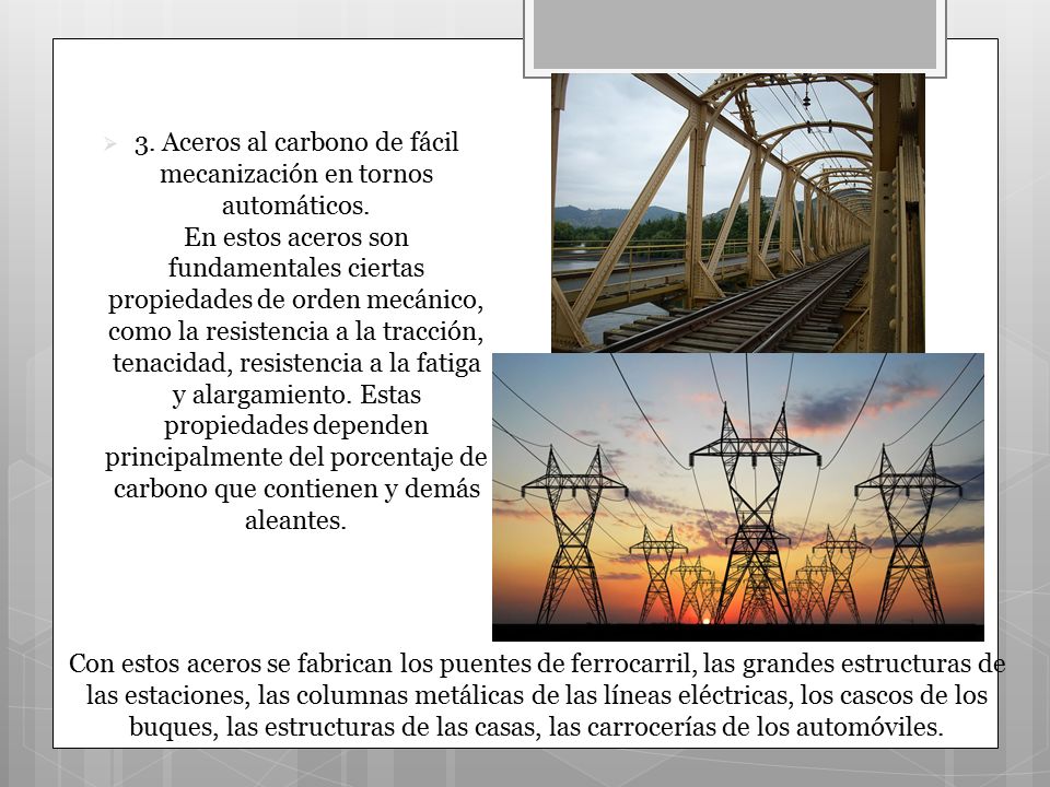 3. Aceros al carbono de fácil mecanización en tornos automáticos