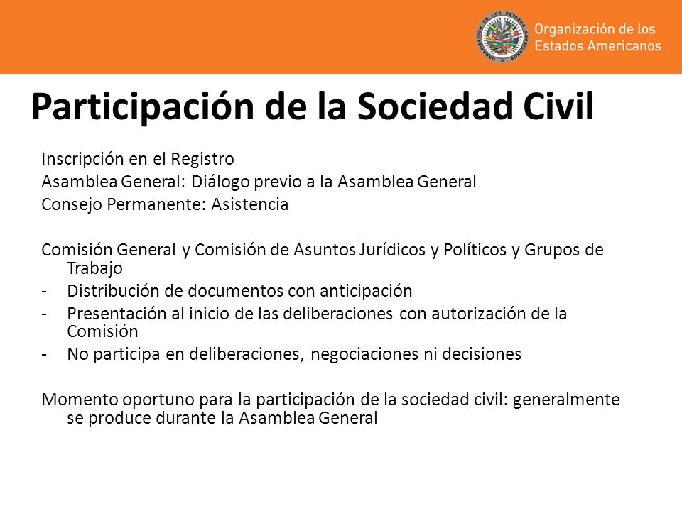 Participación de la Sociedad Civil
