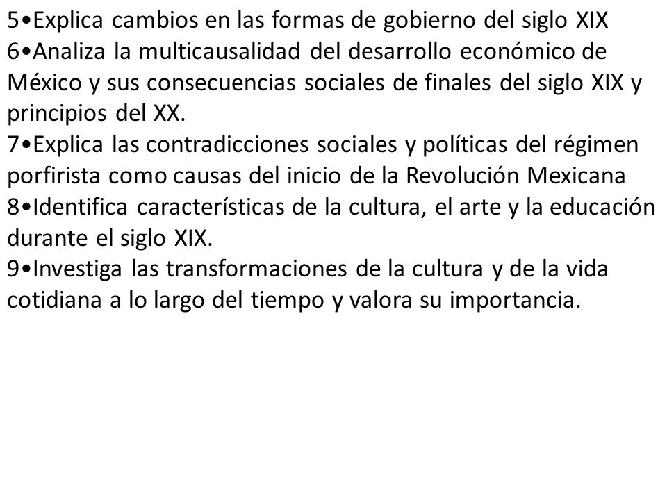 5•Explica cambios en las formas de gobierno del siglo XIX