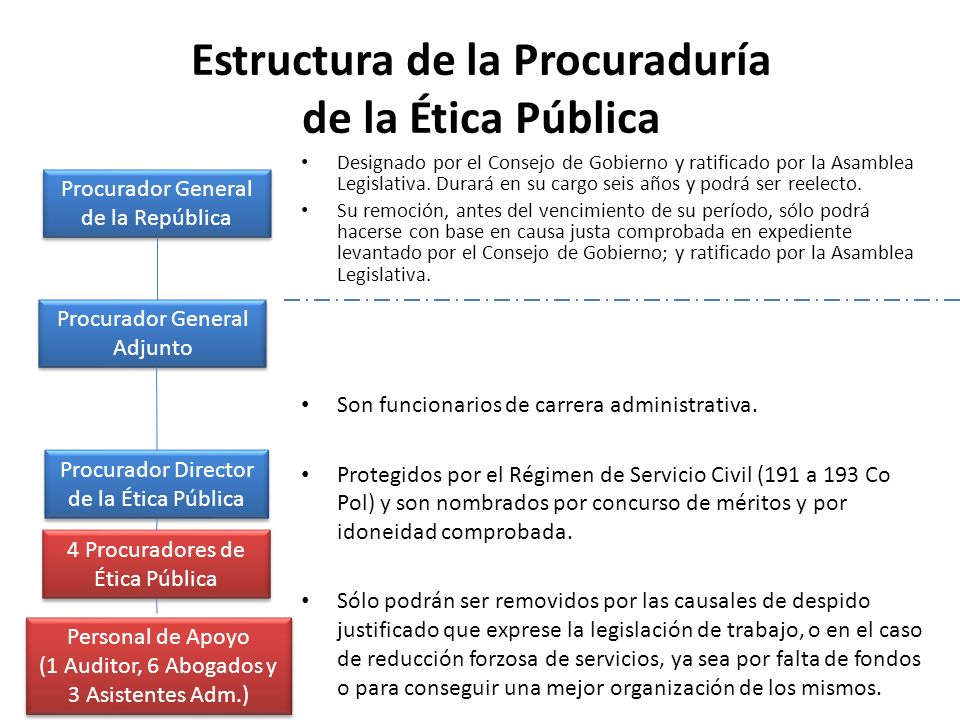 Estructura de la Procuraduría de la Ética Pública
