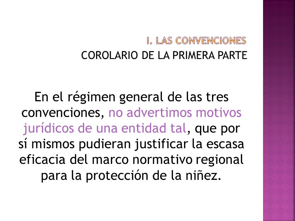 i. Las convenciones COROLARIO DE LA PRIMERA PARTE.