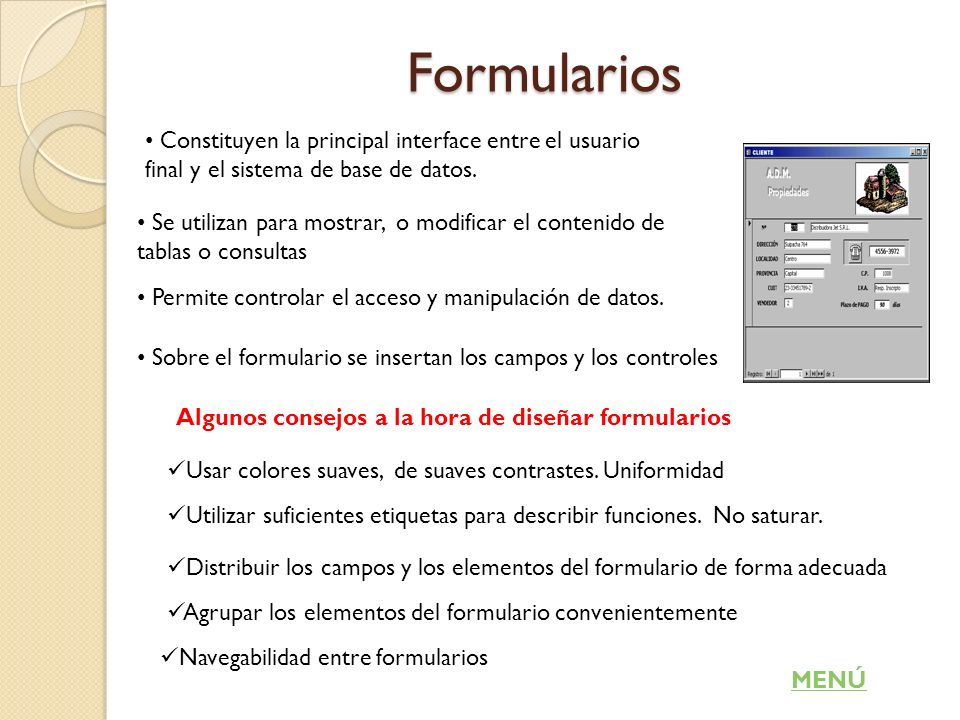 Algunos consejos a la hora de diseñar formularios