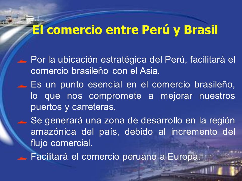 El comercio entre Perú y Brasil