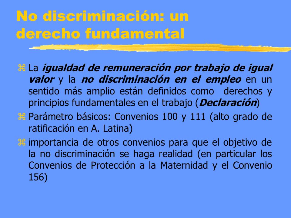 No discriminación: un derecho fundamental
