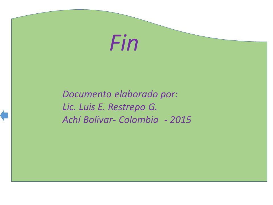 Fin Documento elaborado por: Lic. Luis E. Restrepo G.