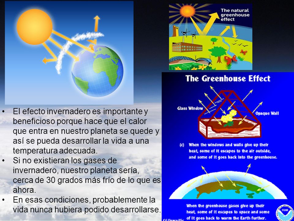 El efecto invernadero es importante y beneficioso porque hace que el calor que entra en nuestro planeta se quede y así se pueda desarrollar la vida a una temperatura adecuada.