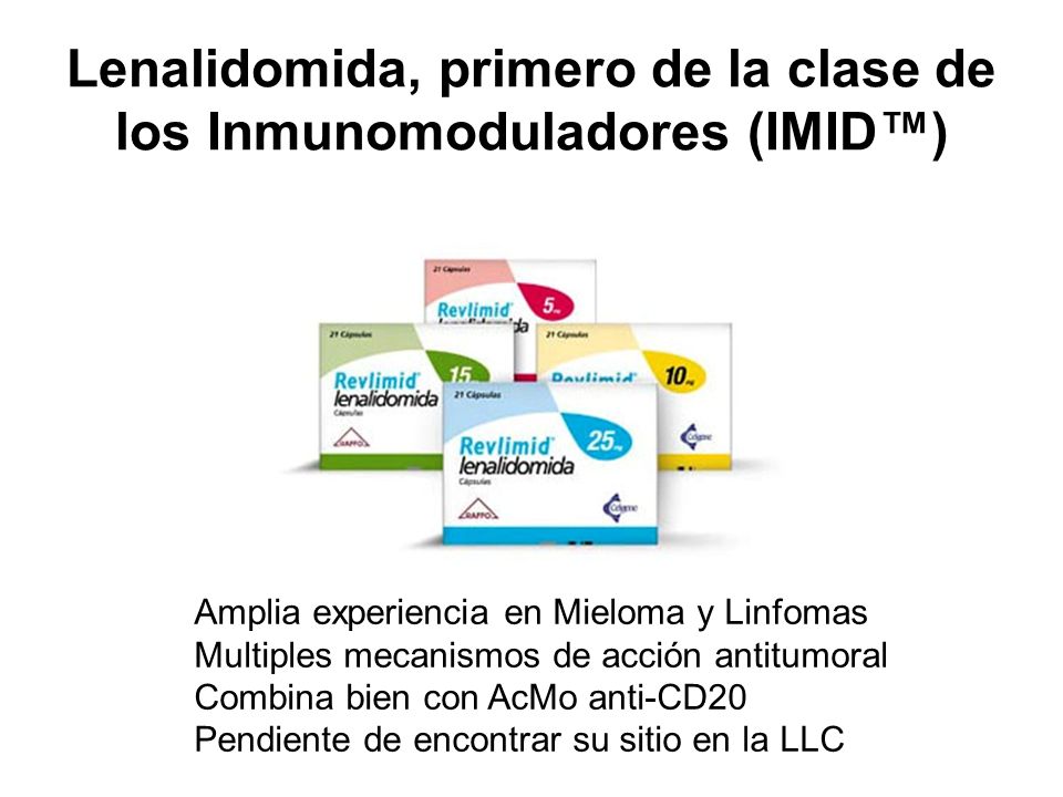 Lenalidomida, primero de la clase de los Inmunomoduladores (IMID™)