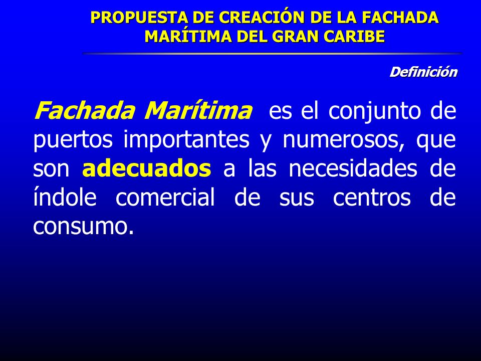 PROPUESTA DE CREACIÓN DE LA FACHADA MARÍTIMA DEL GRAN CARIBE