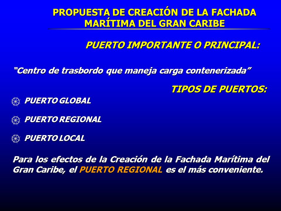 PROPUESTA DE CREACIÓN DE LA FACHADA MARÍTIMA DEL GRAN CARIBE