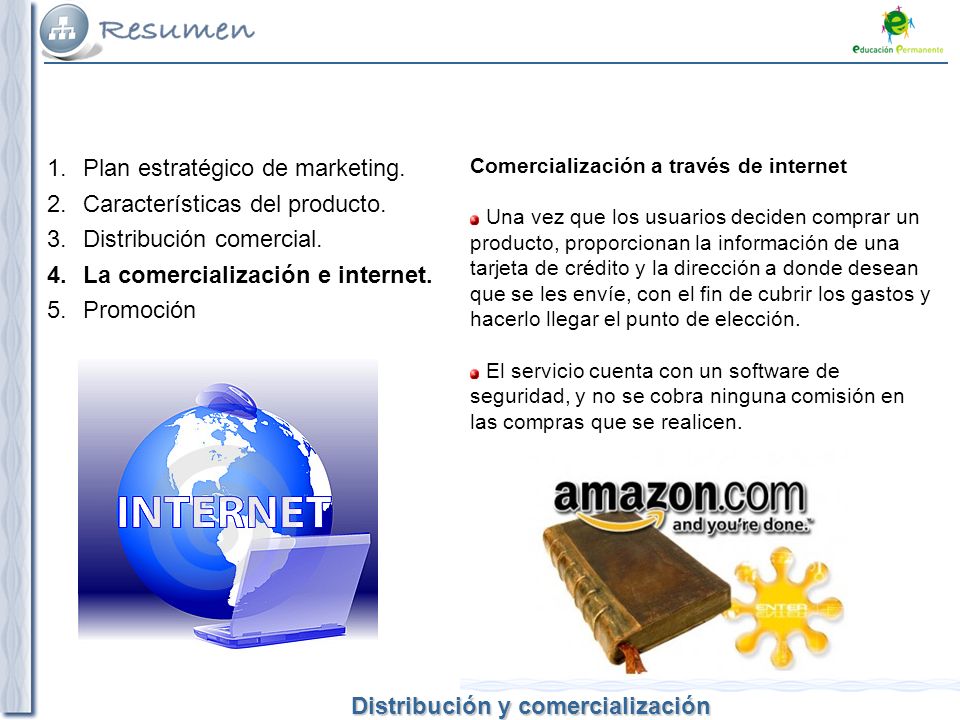 Plan estratégico de marketing. Características del producto.