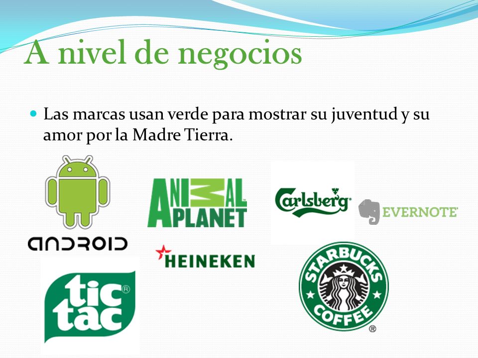 Las marcas usan verde para mostrar su juventud y su amor por la Madre Tierra.