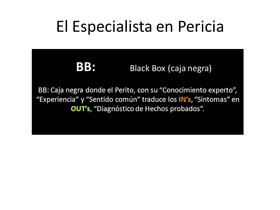 El Especialista en Pericia