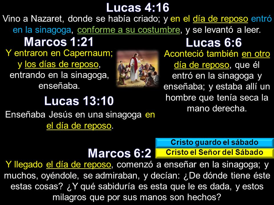 Cristo guardo el sábado Cristo el Señor del Sábado