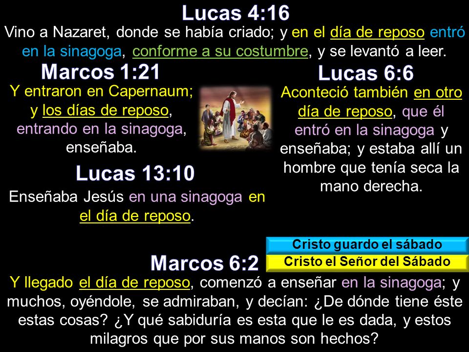 Cristo guardo el sábado Cristo el Señor del Sábado
