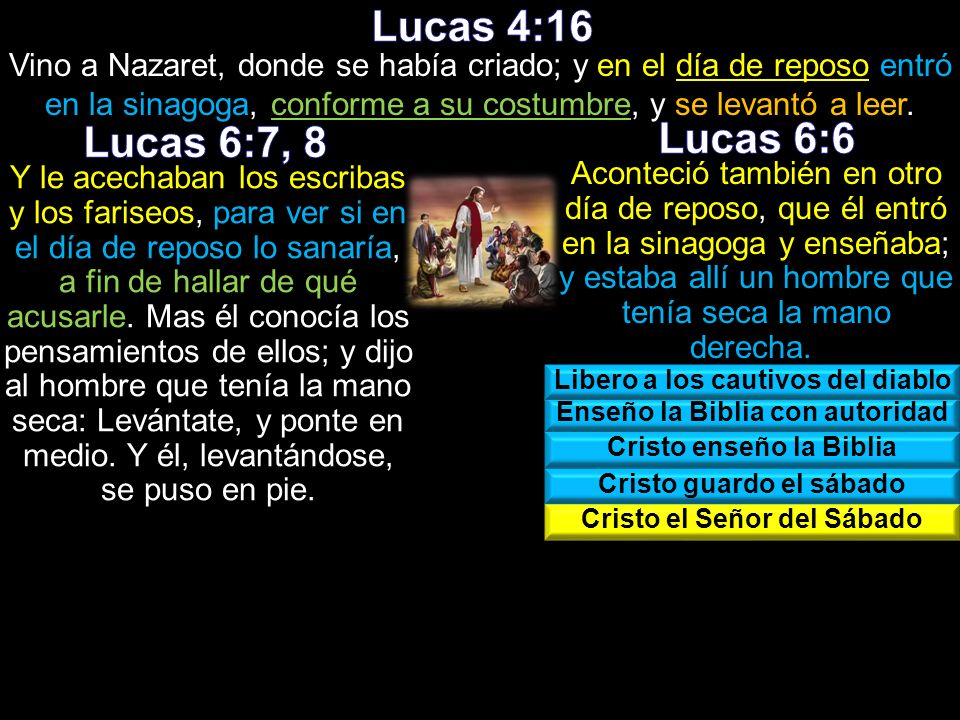 Lucas 4:16 Vino a Nazaret, donde se había criado; y en el día de reposo entró en la sinagoga, conforme a su costumbre, y se levantó a leer.