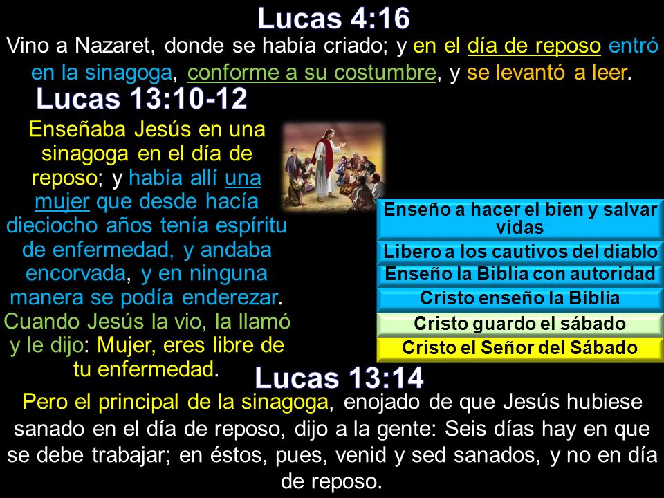Lucas 4:16 Vino a Nazaret, donde se había criado; y en el día de reposo entró en la sinagoga, conforme a su costumbre, y se levantó a leer.