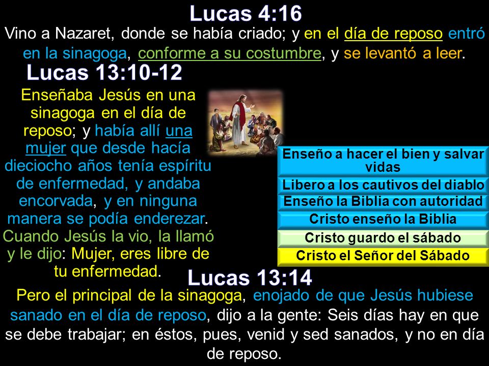 Lucas 4:16 Vino a Nazaret, donde se había criado; y en el día de reposo entró en la sinagoga, conforme a su costumbre, y se levantó a leer.