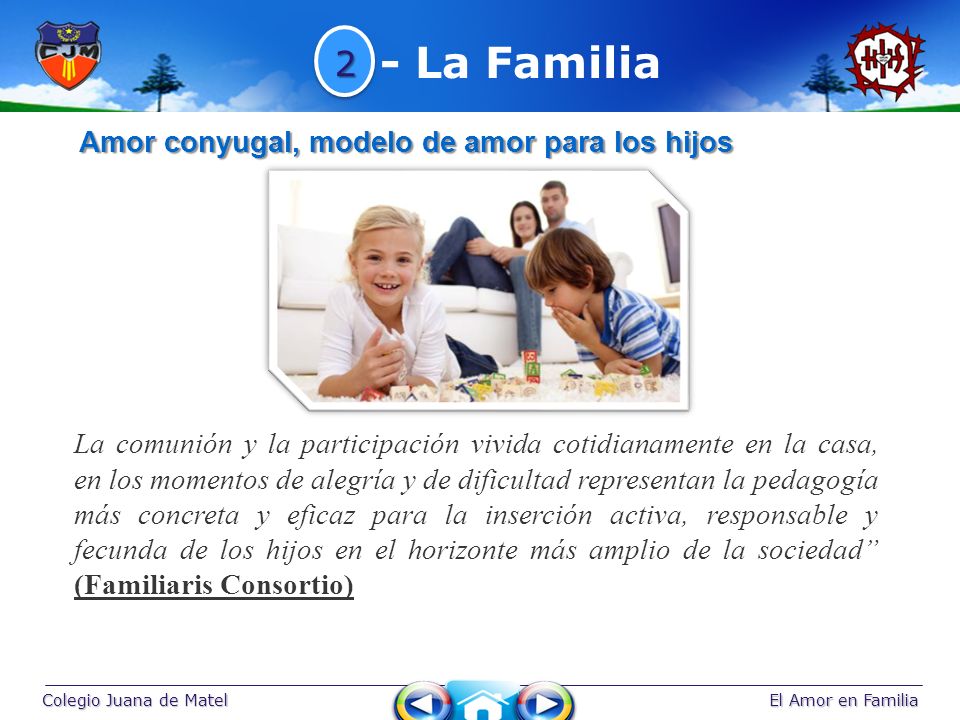 Amor conyugal, modelo de amor para los hijos