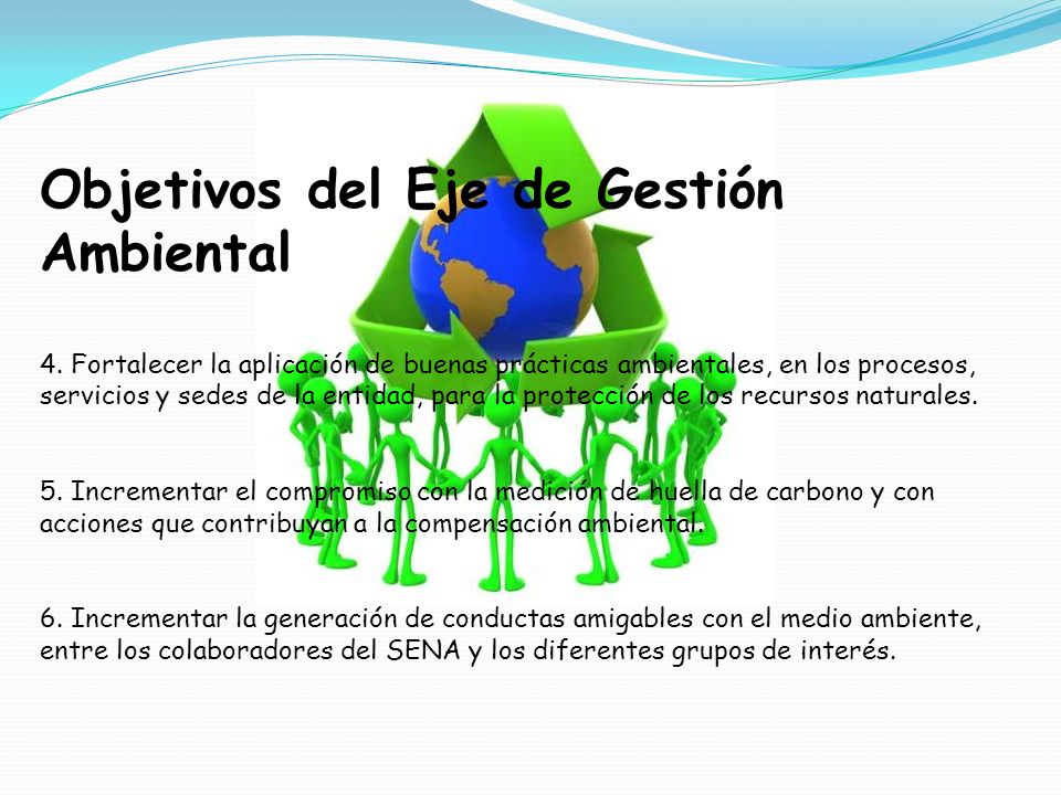 Objetivos del Eje de Gestión Ambiental