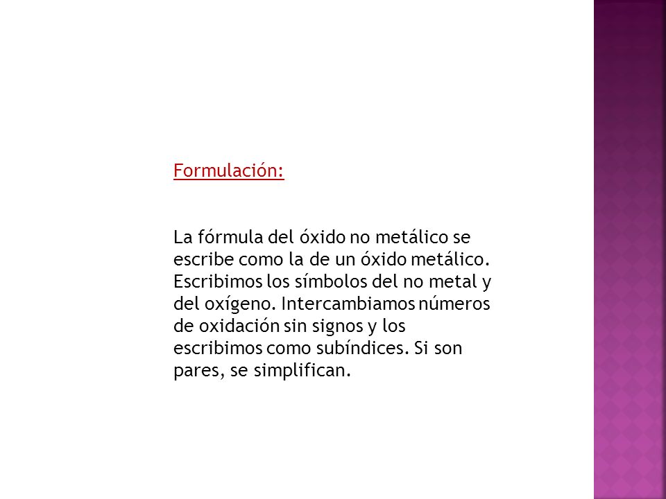 Formulación: