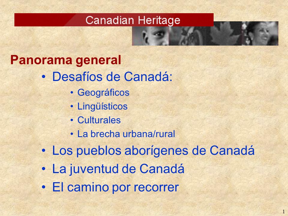 Los pueblos aborígenes de Canadá La juventud de Canadá