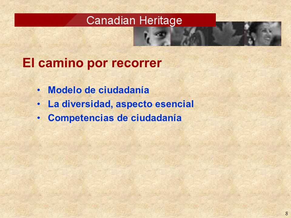 El camino por recorrer Modelo de ciudadanía