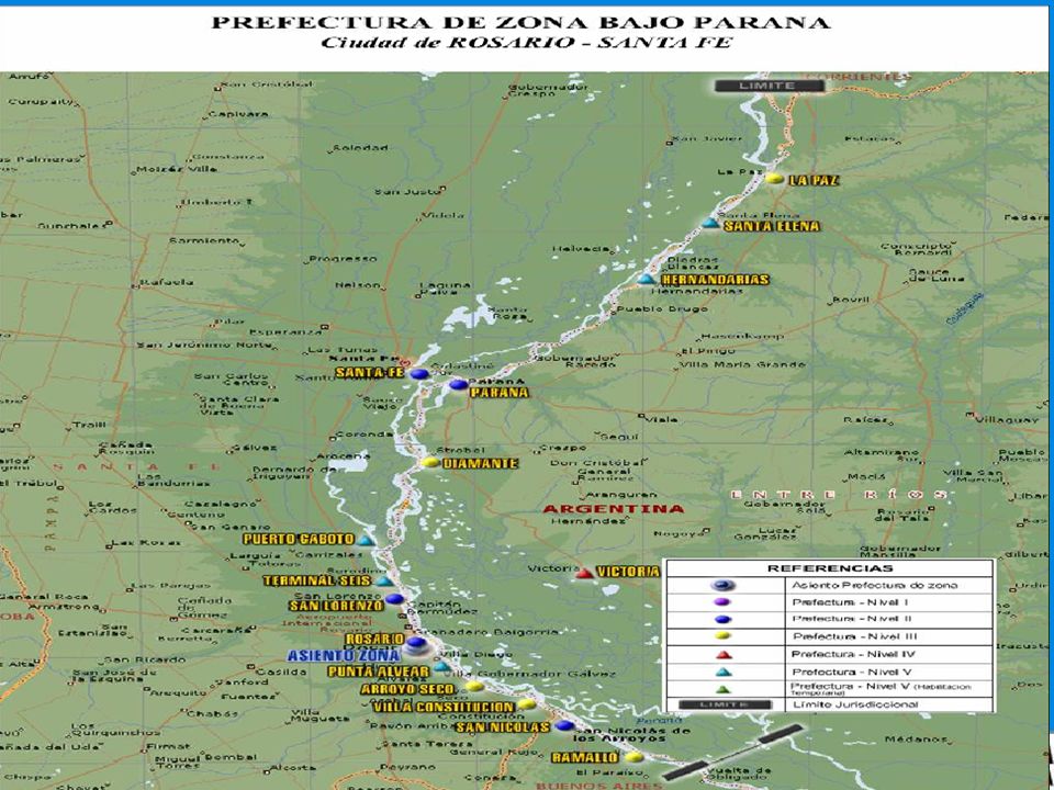LA JURISDICCION DE LA PREFECTURA DE ZONA BAJO PARANA ABARCA 510 KM