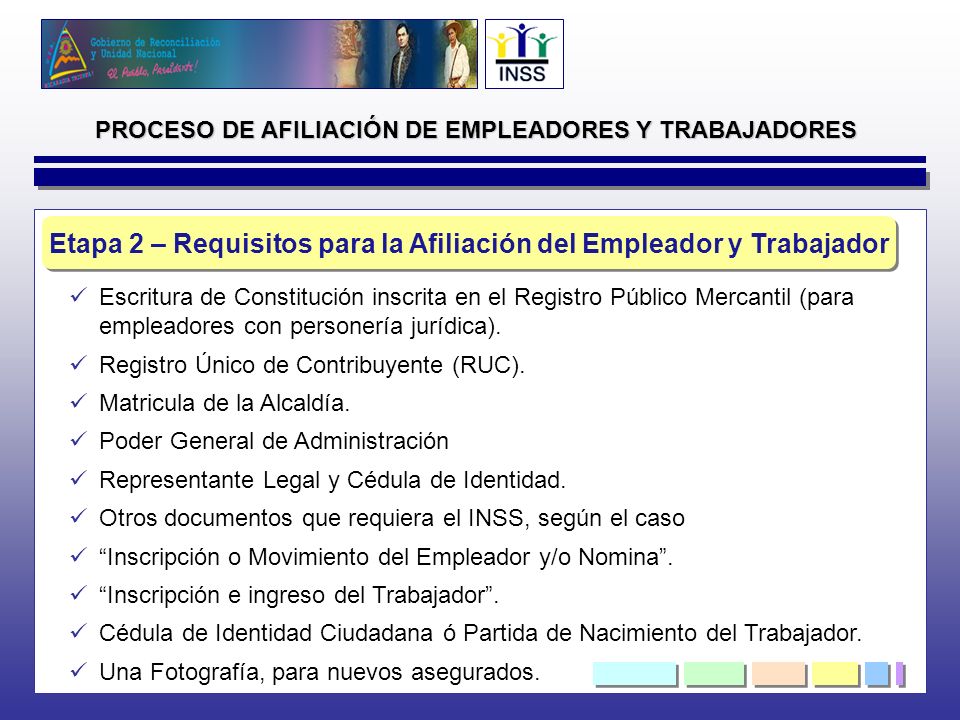 Etapa 2 – Requisitos para la Afiliación del Empleador y Trabajador