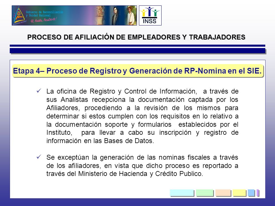 Etapa 4– Proceso de Registro y Generación de RP-Nomina en el SIE.