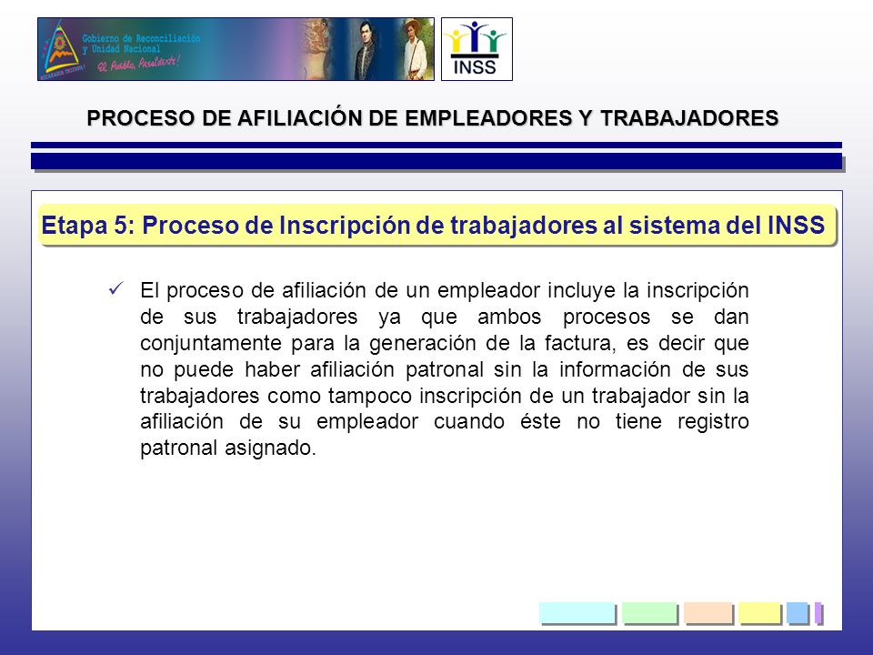 Etapa 5: Proceso de Inscripción de trabajadores al sistema del INSS