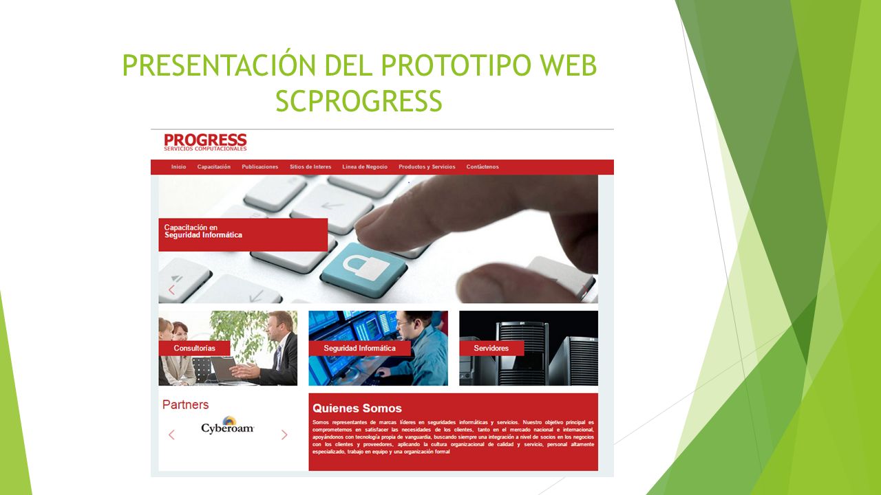 PRESENTACIÓN DEL PROTOTIPO WEB SCPROGRESS