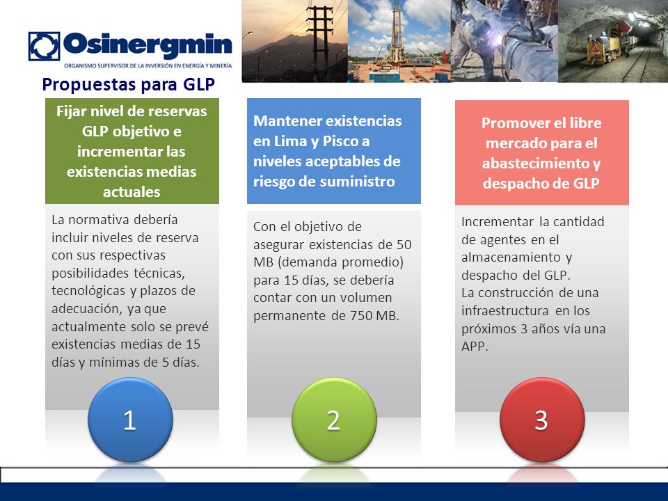 Promover el libre mercado para el abastecimiento y despacho de GLP