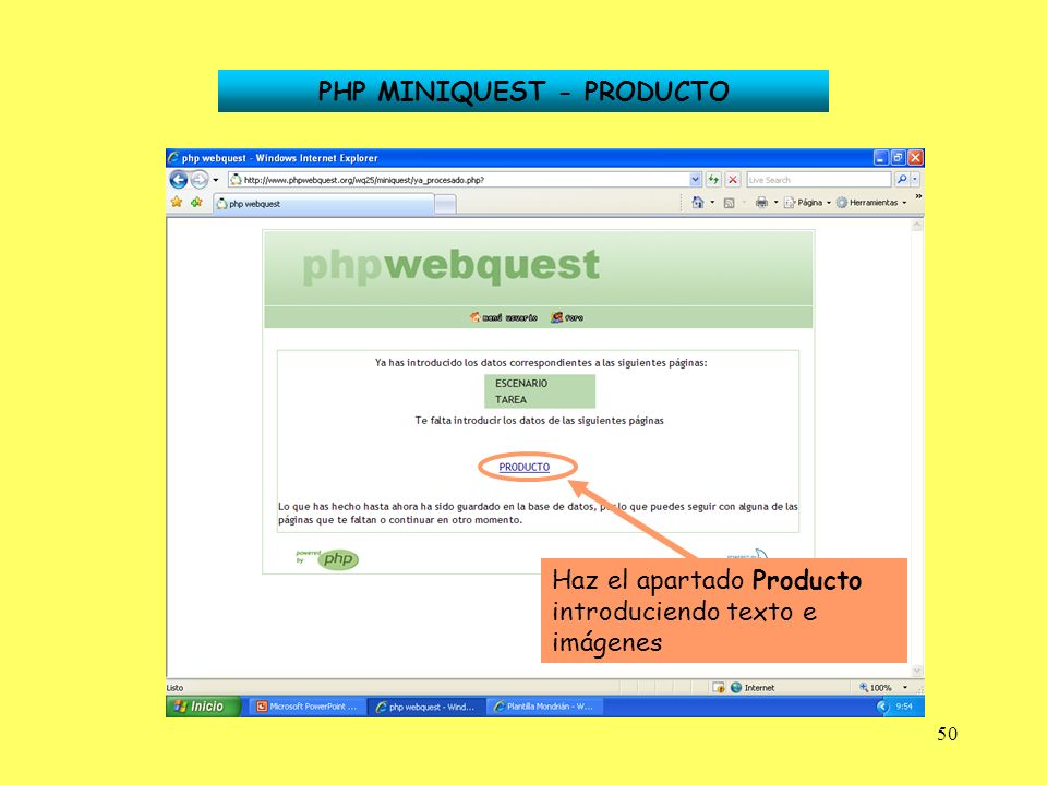 PHP MINIQUEST - PRODUCTO