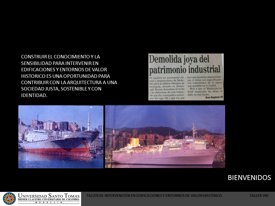 CONSTRUIR EL CONOCIMIENTO Y LA SENSIBILIDAD PARA INTERVENIR EN EDIFICACIONES Y ENTORNOS DE VALOR HISTORICO ES UNA OPORTUNIDAD PARA CONTRIBUIR CON LA ARQUITECTURA A UNA SOCIEDAD JUSTA, SOSTENIBLE Y CON IDENTIDAD.