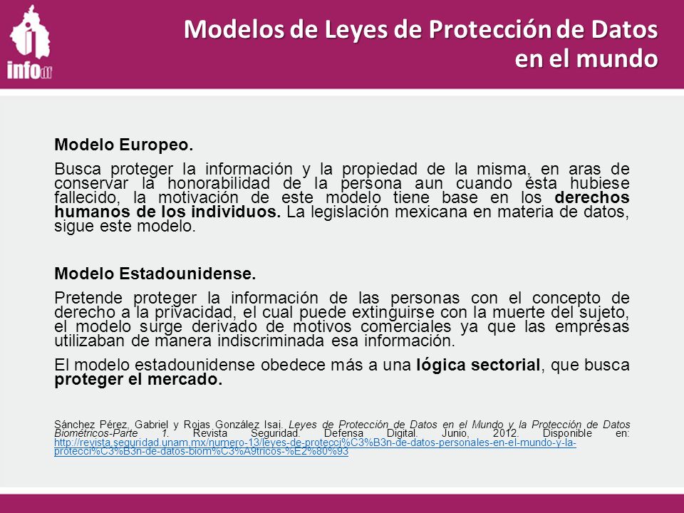 Modelos de Leyes de Protección de Datos en el mundo