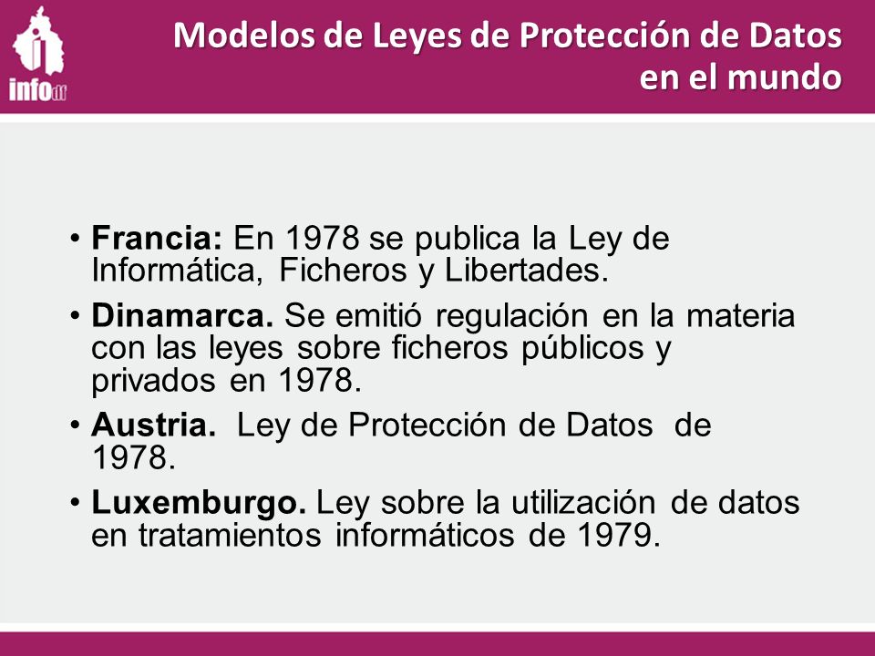 Modelos de Leyes de Protección de Datos en el mundo
