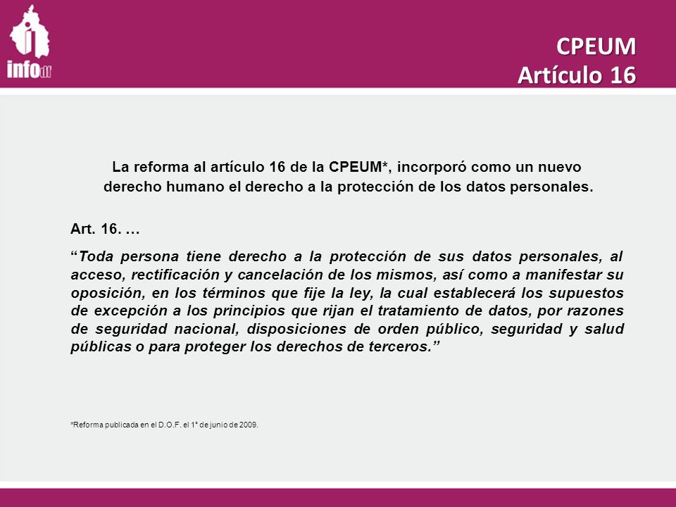 derecho humano el derecho a la protección de los datos personales.