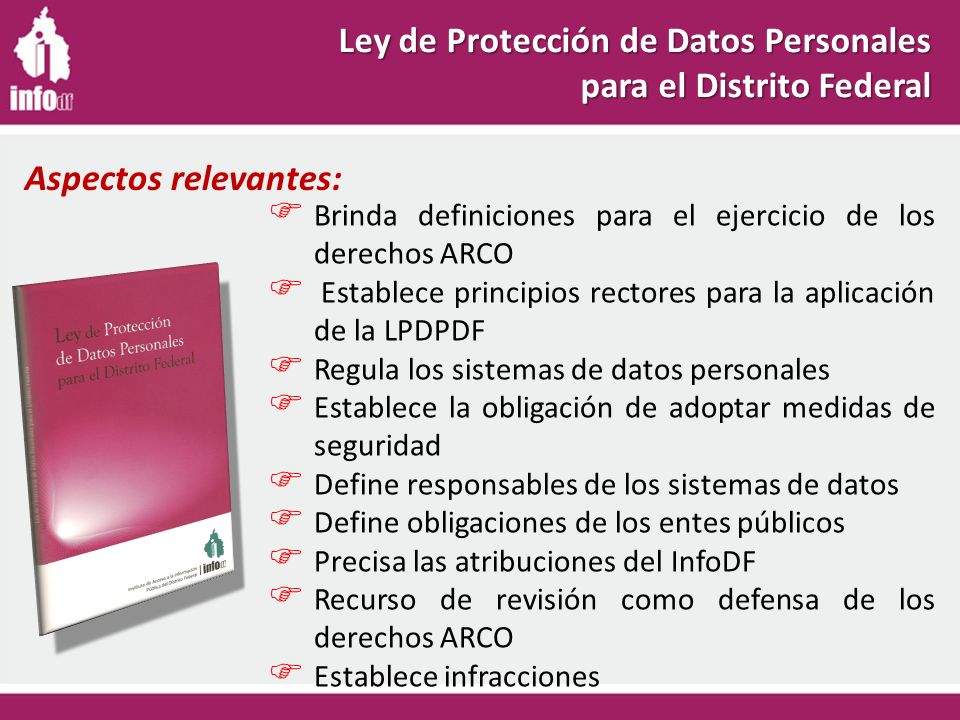 Ley de Protección de Datos Personales para el Distrito Federal