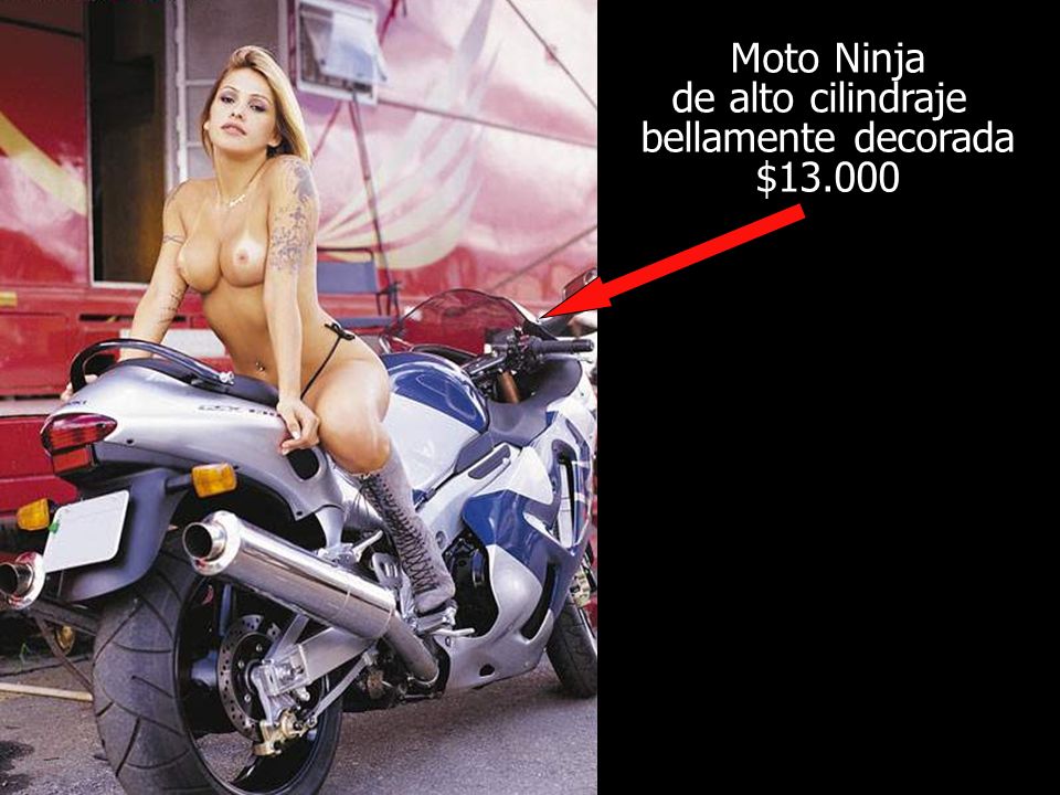 Moto Ninja de alto cilindraje bellamente decorada $13.000