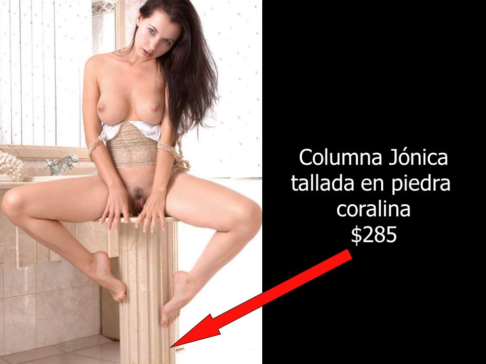 Columna Jónica tallada en piedra coralina $285