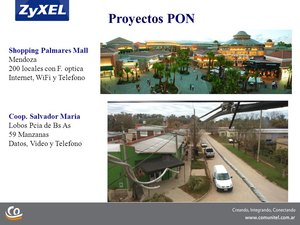 Proyectos PON Shopping Palmares Mall Mendoza 200 locales con F. optica