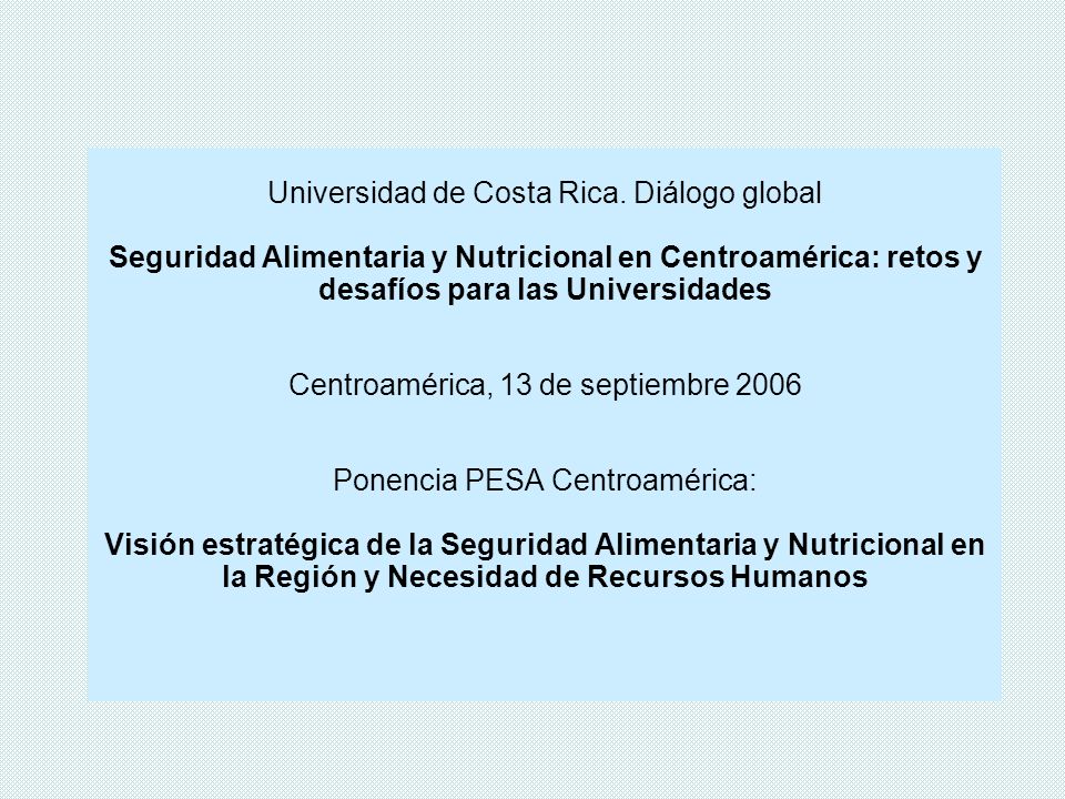 Universidad de Costa Rica. Diálogo global