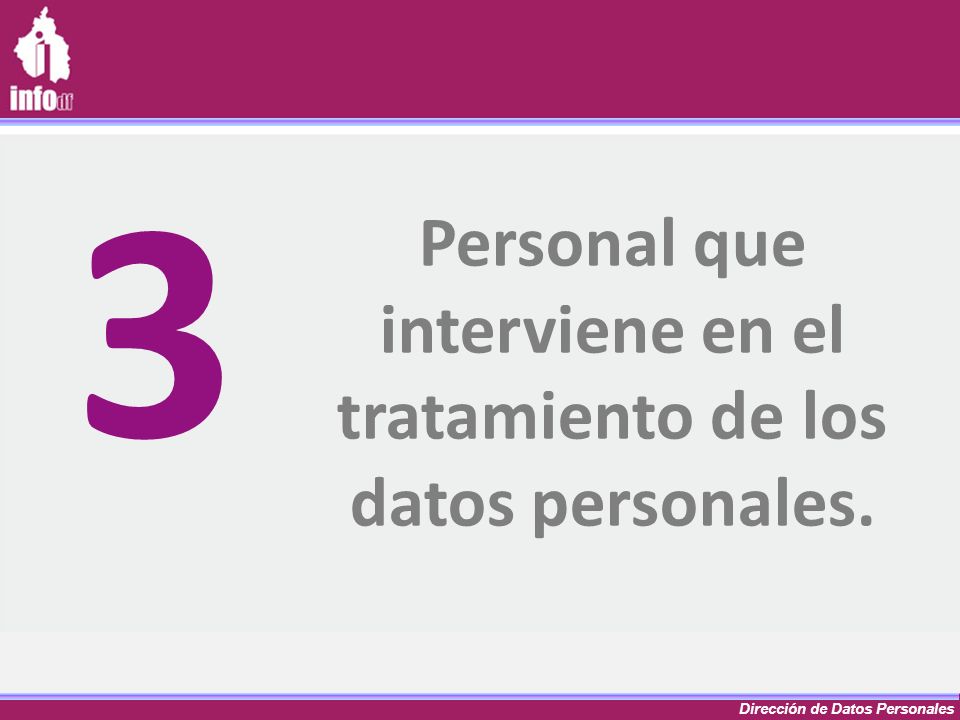 Personal que interviene en el tratamiento de los datos personales.