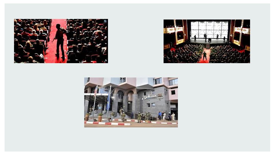 Toma de rehenes en el Teatro Dubrovka (Moscu) y en el Radisson Hotel, Bamako.