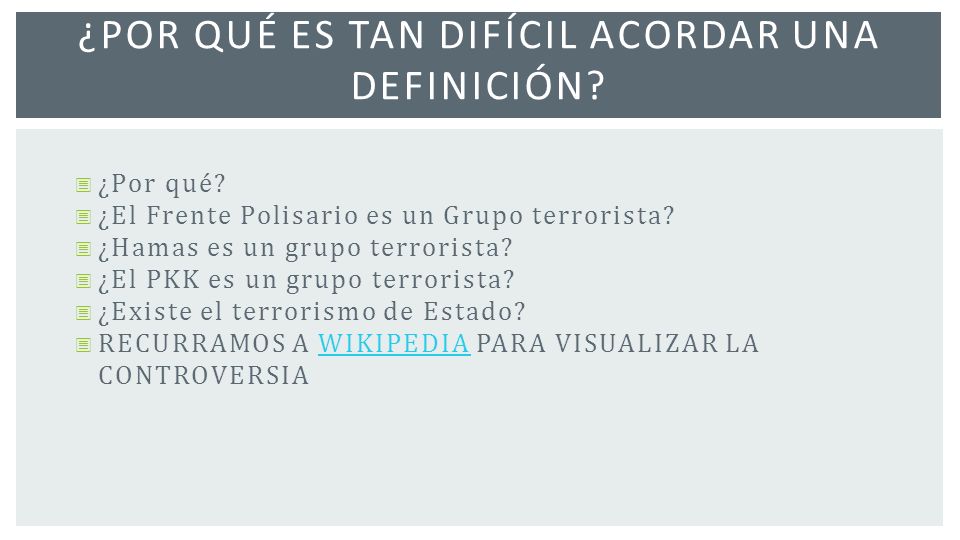 ¿Por qué es tan difícil acordar una definición