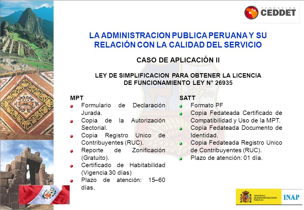 LA ADMINISTRACION PUBLICA PERUANA Y SU RELACIÓN CON LA CALIDAD DEL SERVICIO