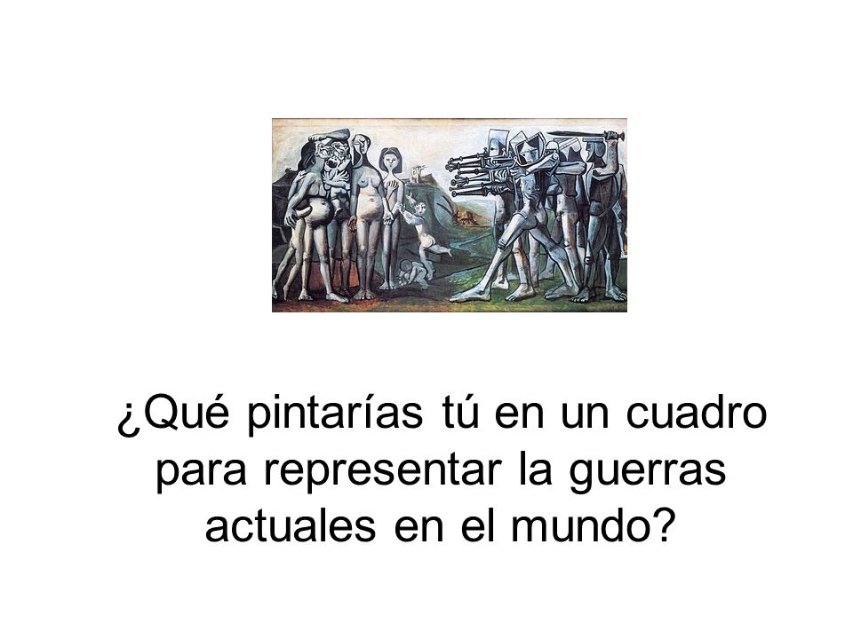 ¿Qué pintarías tú en un cuadro para representar la guerras actuales en el mundo